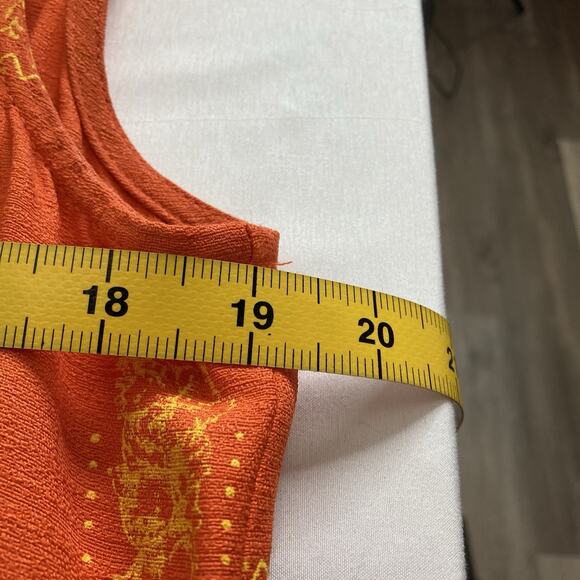 Dana Kay Women's Orange Hawaiian Maxi Dress Size 12 Aloha Summer Party Beach - Picture 4 of 9